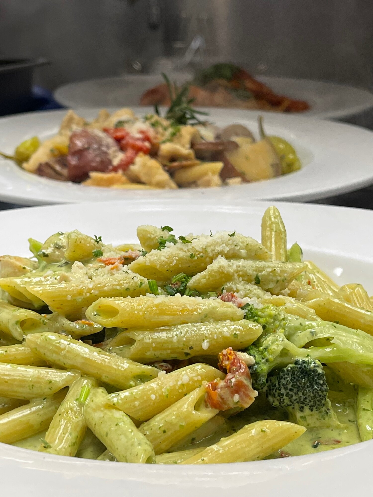 Pesto penne pasta